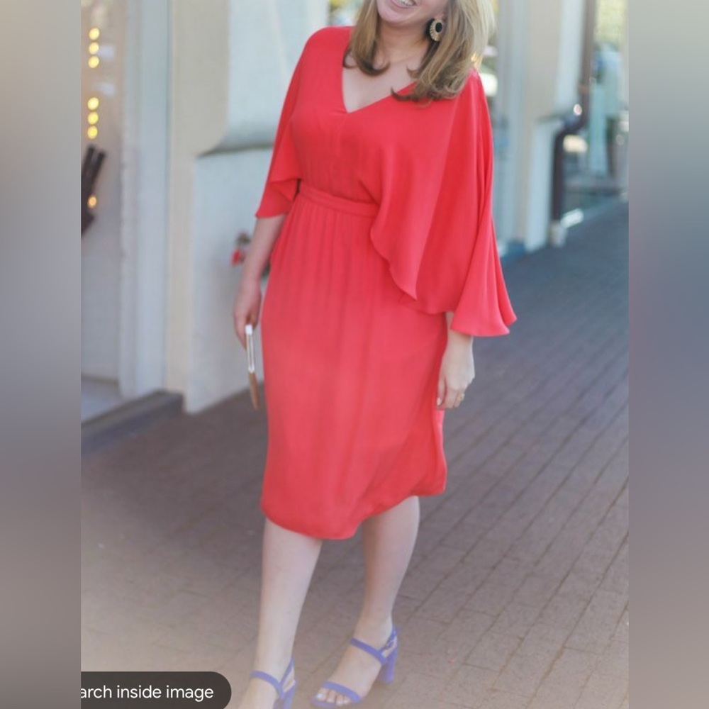 Cape midi dress